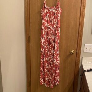 Market & Spruce Pink and White Floral Maxi Dress